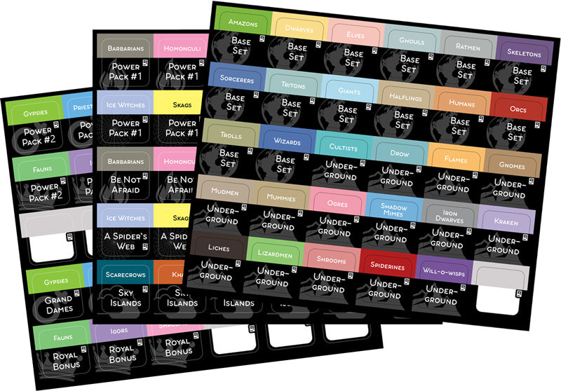 Game Trayz Sticker Sheet Set for use with Small World
