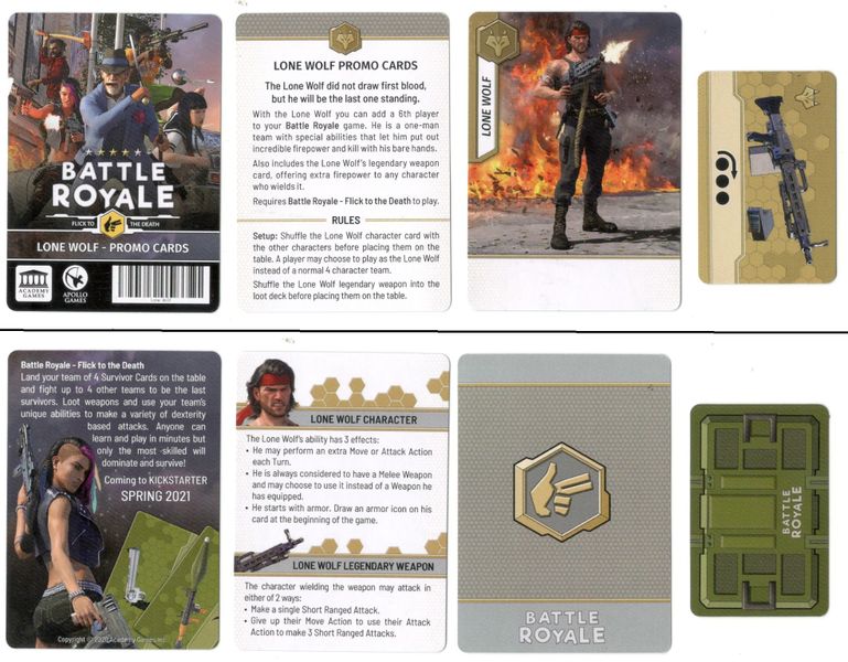 Battle Royale: Flick to the Death – Lone Wolf Promo Cards