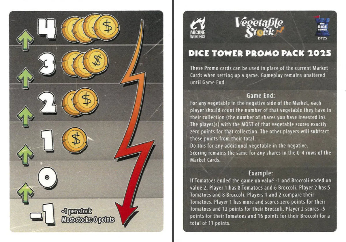 Vegetable Stock: Dice Tower 2025 Promo Cards